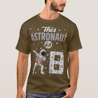 Kids This Astronaut Is 8 Dabbing Astronaut 8th Bir T-shirt