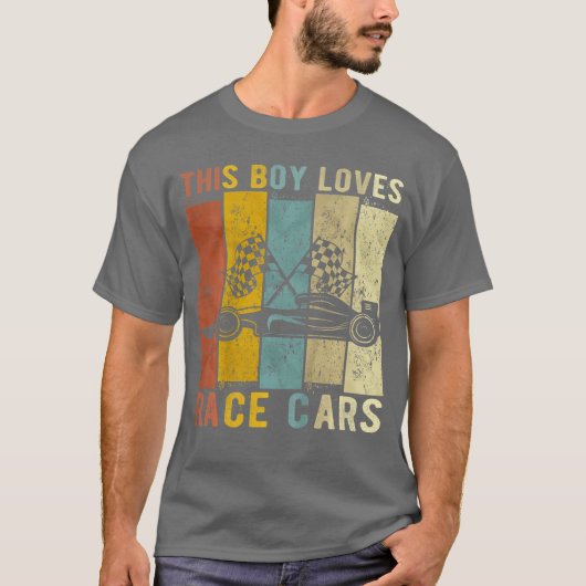Kids This Boy Loves Race s Boys Racing s T-shirt (Voorkant)