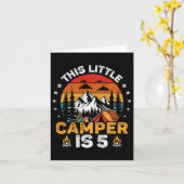 Kids This Little Camper Is 5 Year Old Camping 5th  Kaart (Gele Bloem)