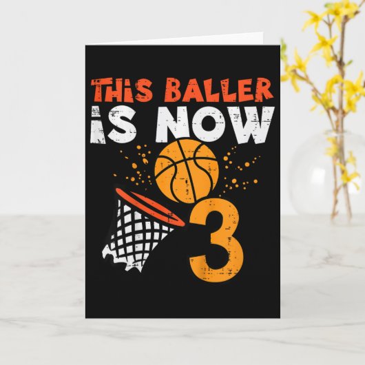 Kids This Ller Is Now 3 Sketll 3rd Birthday Bday B Kaart (Gele Bloem)