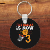Kids This Ller Is Now 3 Sketll 3rd Birthday Bday B Sleutelhanger (Voorkant)