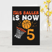Kids This Ller Is Now 5 Sketll 5th Birthday Bday B Kaart (Gele Bloem)