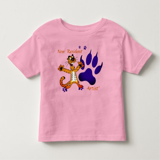 Kids Tijger Tracks Artsy Kinder Shirts (Voorkant)