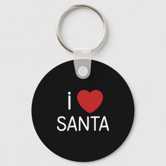 Kids Toddler I Love Santa Claus Boys Girls Christm Sleutelhanger (Voorkant)