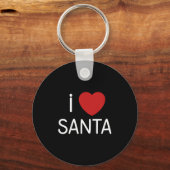 Kids Toddler I Love Santa Claus Boys Girls Christm Sleutelhanger (Voorkant)