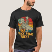 Kids Trick Rawr Treat Skeleton Trex Dino Toddler B T-shirt (Voorkant)
