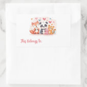 Kids Valentine Gift Labels | Cute Animal Stickers (Tas)