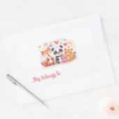 Kids Valentine Gift Labels | Cute Animal Stickers (Envelop)