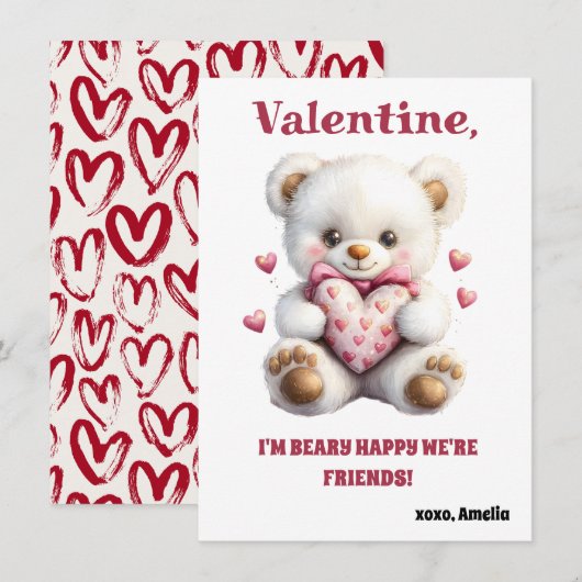 Kids Valentine’s Day Cards - Cute & Fun (Voorkant / Achterkant)
