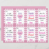 Kids Valentines Sheet of Eight (Voorkant / Achterkant)
