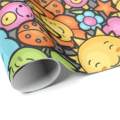 Kids Verjaardag Cartoon Cadeaupapier (Rol Hoek)