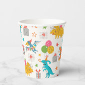 Kids Verjaardag Dinosaurus Party Papieren Bekers (Voorkant)