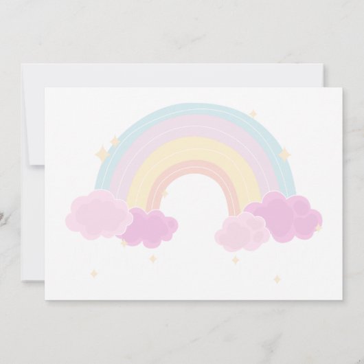 Kids Verjaardag Eenhoorn Thema Gepersonaliseerde F Kaart (Achterkant)