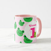 Kids Verjaardag Feest Kikker Theme Favoriet Mok (Voorkant rechts)