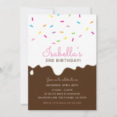 KIDS VERJAARDAG FEESTcake frosting druppels strooi Kaart (Voorkant)