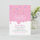 KIDS VERJAARDAG FEESTcake frosting druppels strooi Kaart (Staand voorkant)