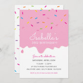 KIDS VERJAARDAG FEESTcake frosting druppels strooi Kaart (Voorkant / Achterkant)