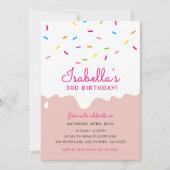 KIDS VERJAARDAG FEESTcake frosting druppels strooi Kaart (Voorkant)