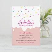 KIDS VERJAARDAG FEESTcake frosting druppels strooi Kaart (Staand voorkant)