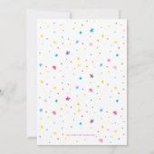 KIDS VERJAARDAG FEESTJE kawaii regenboog schattige Kaart (Achterkant)