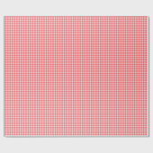 Kids Verjaardag Gingham Boerderij Rood Cadeaupapier (Vlak)