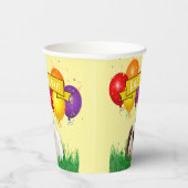 Kids Verjaardag Guinee Varken Ballonnen Gele Banne Papieren Bekers (Rechts)