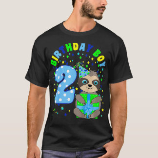 Kids Verjaardag Jongen 2 Jaar Oud 2e Verjaardag Sl T-shirt