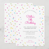 KIDS VERJAARDAG kleurrijke heldere strooi rand Kaart (Voorkant / Achterkant)