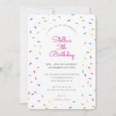 KIDS VERJAARDAG kleurrijke heldere strooi rand Kaart (Voorkant)