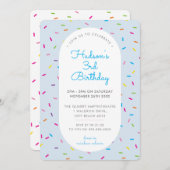 KIDS VERJAARDAG kleurrijke jongen strooit border b Kaart (Voorkant / Achterkant)