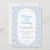 KIDS VERJAARDAG kleurrijke jongen strooit border b Kaart (Voorkant)