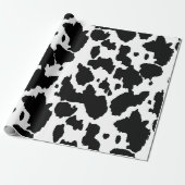 Kids Verjaardag Koeienhuid Print Cadeaupapier (Uitgerold)