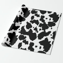 Kids Verjaardag Koeienhuid Print Cadeaupapier