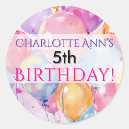 Kids Verjaardag Party Ballon Favoriete Supplies Ronde Sticker