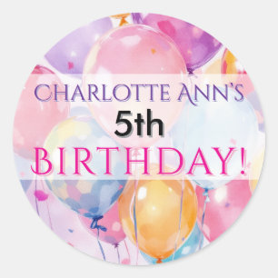 Kids Verjaardag Party Ballon Favoriete Supplies Ronde Sticker