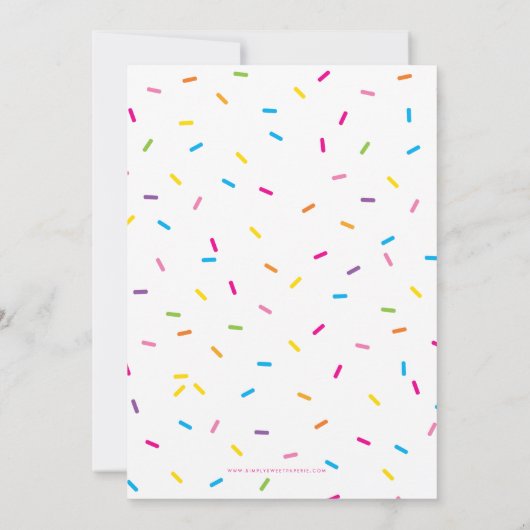 KIDS VERJAARDAG PARTY cake druppels strooit paarse Kaart (Achterkant)