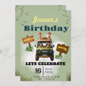 Kids Verjaardag uitnodiging, Custom Party Design Kaart (Voorkant / Achterkant)