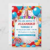 Kids Verjaardag uitnodigingskaart Kaart (Voorkant)