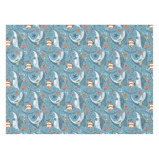 Kids Verjaardagscadeaus Nemo Fish Shark Shell Zee Tafelkleed (Voorkant (Horizontaal))