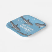 Kids Verjaardagsfeest Haaien Custom Papieren Bordje (Gebogen)