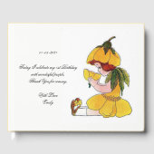 Kids Verjaardagsfeestje Buttercup Schattige Bloeme Gastenboek (Voorkant)