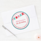 Kids verjaardagsfeestje DIY bunting stickers gunst (Envelop)