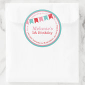 Kids verjaardagsfeestje DIY bunting stickers gunst (Tas)