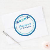 Kids verjaardagsfeestje DIY bunting stickers gunst (Envelop)