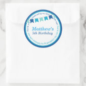 Kids verjaardagsfeestje DIY bunting stickers gunst (Tas)