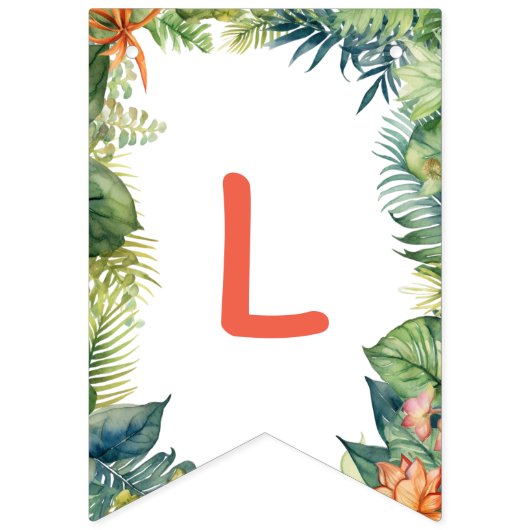 Kids Verjaardagsfeestje Oerwoud Safari Dieren voor Vlaggetjes (Tweede vlag)