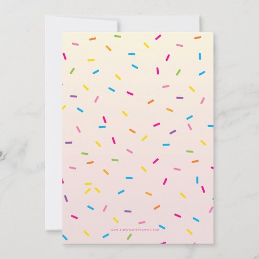 KIDS VERJAARDAGSFEESTJE UITNODIGEN retro-ijsje keg Kaart (Achterkant)