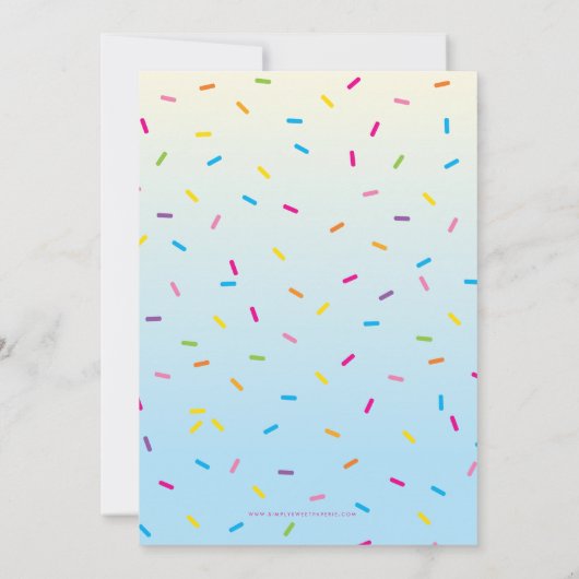 KIDS VERJAARDAGSFEESTJE UITNODIGEN retro-ijsje keg Kaart (Achterkant)