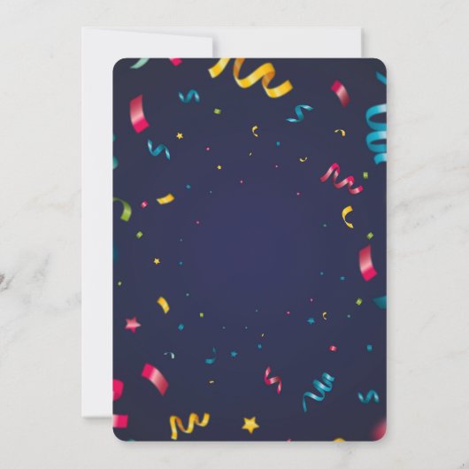 Kids Verjaardagsfeestuitnodiging Flyer Sjabloon Kaart (Achterkant)