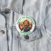 Kids Verjaardagsfoto Button met naam en leeftijd (In situ)